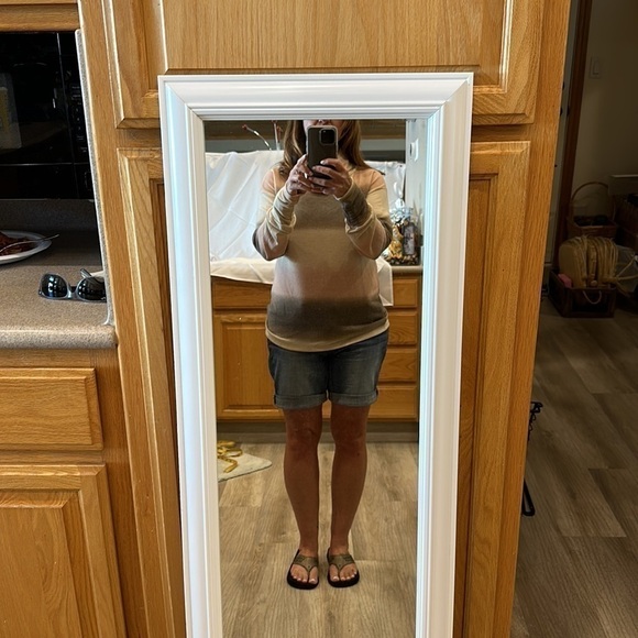 Mystree long sleeve sweater pink cream and tan small - Picture 10 of 12